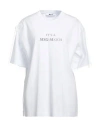 Msgm Woman T-shirt White Size Xs Cotton, Polyamide