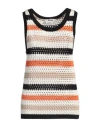 Msgm Woman Tank Top Beige Size M Cotton In Beige