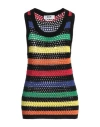 Msgm Woman Tank Top Black Size M Cotton