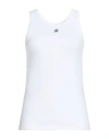 Msgm Woman Tank Top White Size S Cotton, Elastane In White