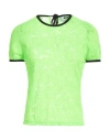 Msgm Woman Top Lime Green Size 4 Polyamide, Elastane In Green