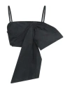 Msgm Woman Top Black Size 10 Polyester