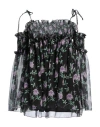 Msgm Woman Top Black Size 2 Polyester