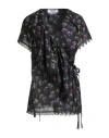 Msgm Woman Top Black Size 4 Cotton In Black