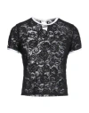 Msgm Woman Top Black Size 4 Polyamide, Elastane