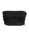 Msgm Woman Top Black Size 4 Polyamide, Elastane