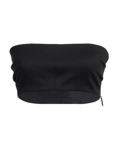 Msgm Woman Top Black Size 4 Polyamide, Elastane In Black