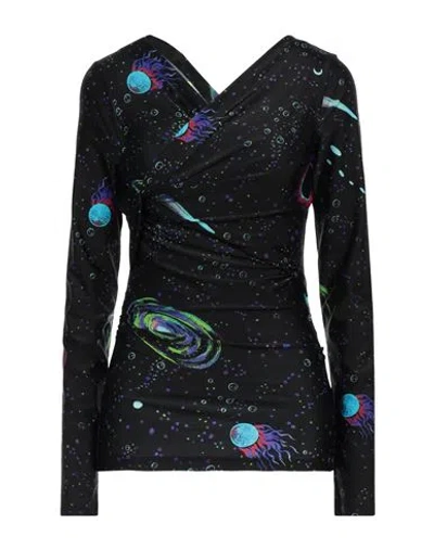 Msgm Woman Top Black Size 4 Polyamide, Elastane