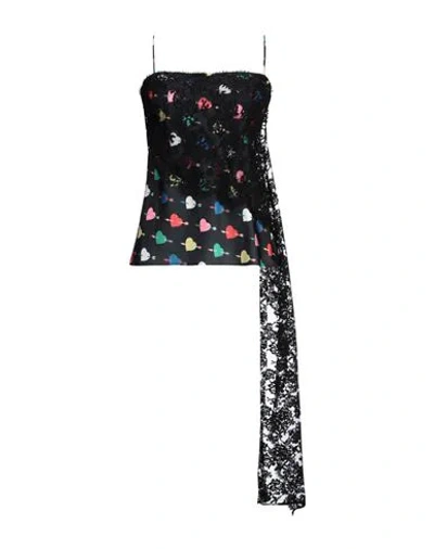 Msgm Woman Top Black Size 4 Polyester