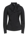 Msgm Woman Top Black Size 4 Polyester, Virgin Wool, Elastane In Black