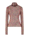 Msgm Woman Top Black Size 6 Polyamide, Elastane In Pink