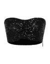 Msgm Woman Top Black Size 6 Polyester In Black