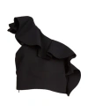 Msgm Woman Top Black Size 6 Polyester, Viscose, Elastane