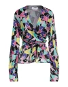 Msgm Woman Blouse Black Size 6 Viscose In Black