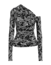 Msgm Woman Top Black Size 8 Polyamide, Elastane
