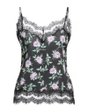 Msgm Woman Top Black Size 8 Polyester In Black