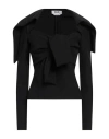 Msgm Woman Top Black Size 6 Polyester, Elastane