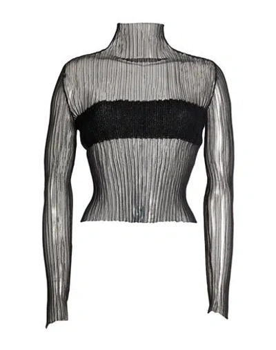 Msgm Woman Top Black Size M Polyamide, Acrylic, Mohair Wool
