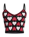 Msgm Woman Top Black Size S Viscose, Polyester