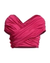 Msgm Woman Top Fuchsia Size 4 Viscose In Fuchsia