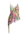 Msgm Woman Top Fuchsia Size 10 Viscose In Pink