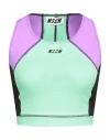 Msgm Woman Top Green Size Xs Polyamide, Elastane In Green