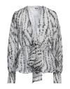 Msgm Woman Top Grey Size 4 Polyester In Grey