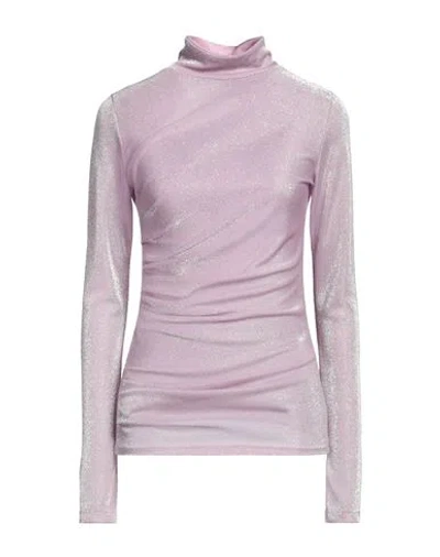 Msgm Woman Top Light Pink Size 8 Polyamide, Metallic Fiber