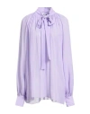 Msgm Woman Top Lilac Size 8 Viscose In Brown
