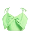 Msgm Woman Top Acid Green Size 6 Viscose In Green