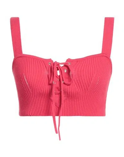 Msgm Woman Top Magenta Size S Viscose, Polyester