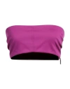 Msgm Woman Top Mauve Size 4 Polyamide, Elastane In Purple