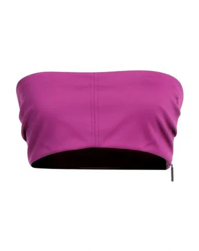 Msgm Woman Top Mauve Size 4 Polyamide, Elastane In Purple