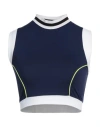Msgm Woman Top Midnight Blue Size S Polyamide, Elastane