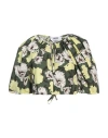 Msgm Woman Top Military Green Size 8 Cotton In Green