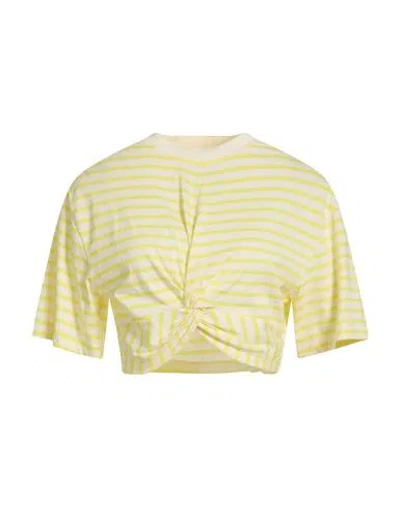 Msgm Woman Top Pastel Yellow Size S Cotton