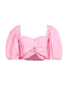 Msgm Woman Top Pink Size 6 Cotton