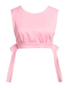 Msgm Woman Top Pink Size 10 Viscose