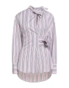 Msgm Woman Top Pink Size 2 Cotton In Animal Print