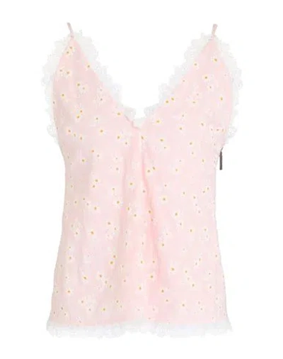 Msgm Woman Top Pink Size 4 Cotton In Gray