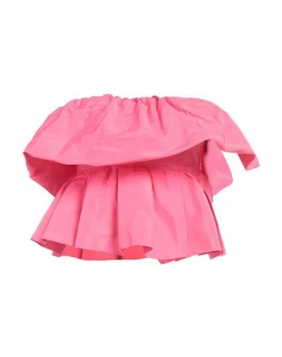 Msgm Woman Top Pink Size 4 Polyester