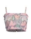 Msgm Woman Top Pink Size 4 Polyester, Cotton, Viscose, Acrylic, Polyamide In Pink