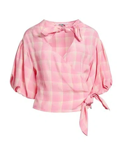 Msgm Woman Top Pink Size 4 Viscose