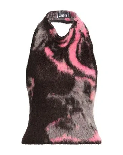 Msgm Woman Top Pink Size S Acrylic, Polyamide, Superkid Mohair In Blue