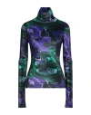 Msgm Woman T-shirt Purple Size 4 Polyester, Elastane