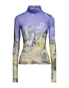 Msgm Woman Top Purple Size 2 Polyamide, Elastane In Purple