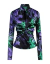 Msgm Woman Top Purple Size 4 Viscose, Elastane