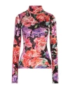 Msgm Abstract-pattern High-neck Jumper In Tomato Red