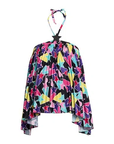 Msgm Woman Top Turquoise Size 4 Polyester In Multi