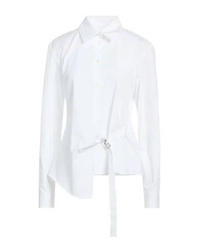 Msgm Woman Top White Size 10 Cotton